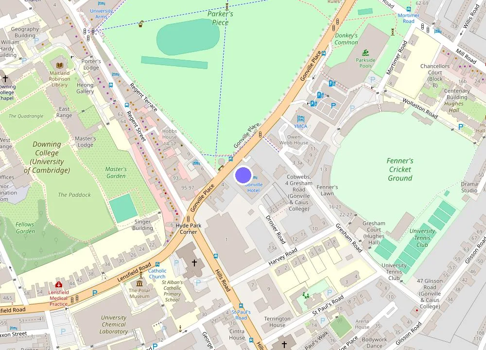 Map: The Gonville Hotel, a member of Radisson Individuals